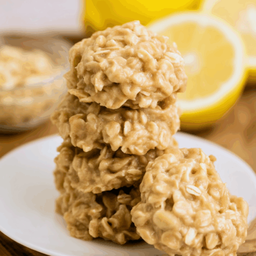 Close-up of textured cookies showing golden edges and chewy centers.