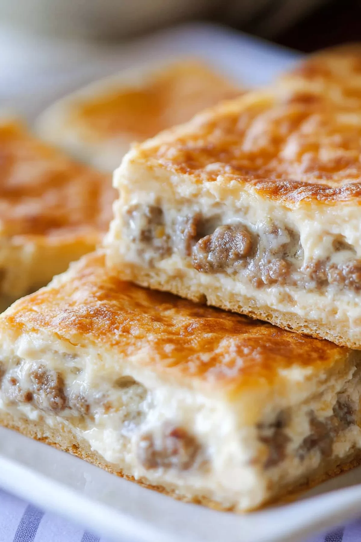 Golden, flaky crescent layers stuffed with creamy sausage filling, baked to perfection.