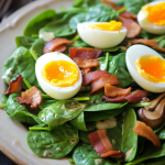 Spinach Salad with Warm Bacon Dressing