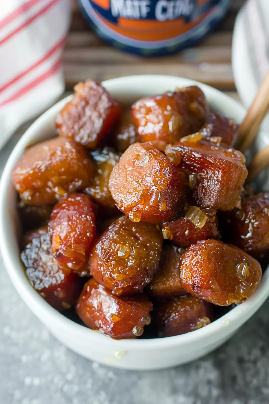 Apple Glazed Kielbasa Bites