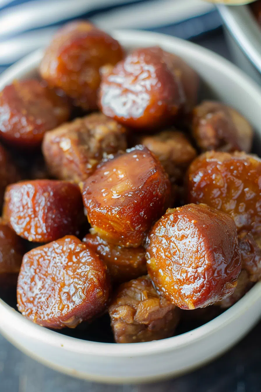 Apple Glazed Kielbasa Bites