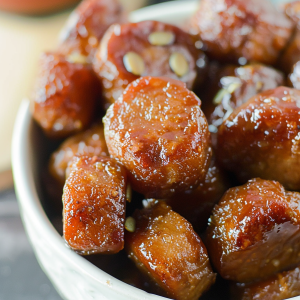 Apple Glazed Kielbasa Bites