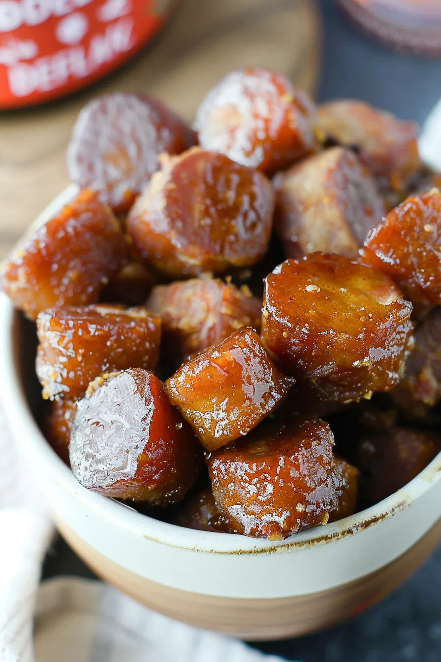 Apple Glazed Kielbasa Bites