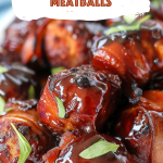 BBQ Bacon Wrapped Meatballs