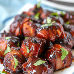 BBQ Bacon Wrapped Meatballs