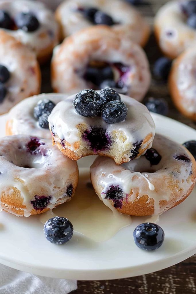 Bursting Blueberry Glaze Donuts