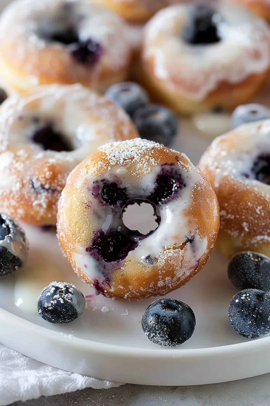 Bursting Blueberry Glaze Donuts