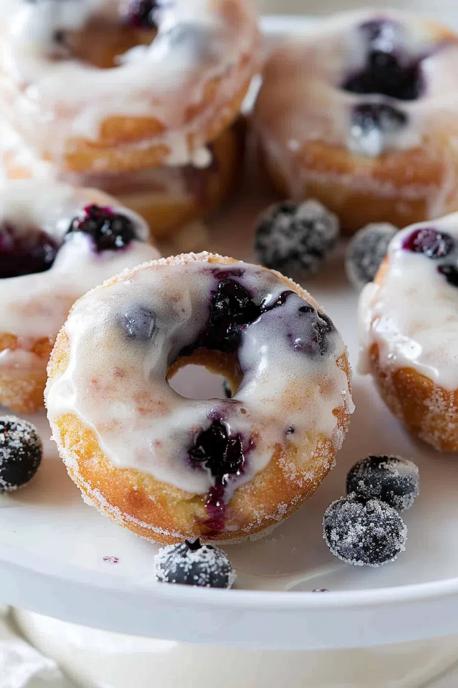 Bursting Blueberry Glaze Donuts