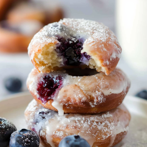 Bursting Blueberry Glaze Donuts