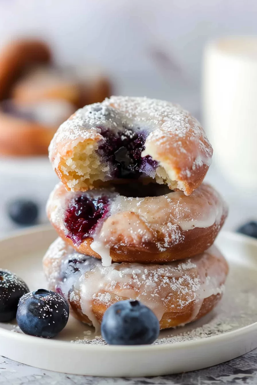 Bursting Blueberry Glaze Donuts