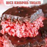 Chocolate Covered Cherry Rice Krispies Treats