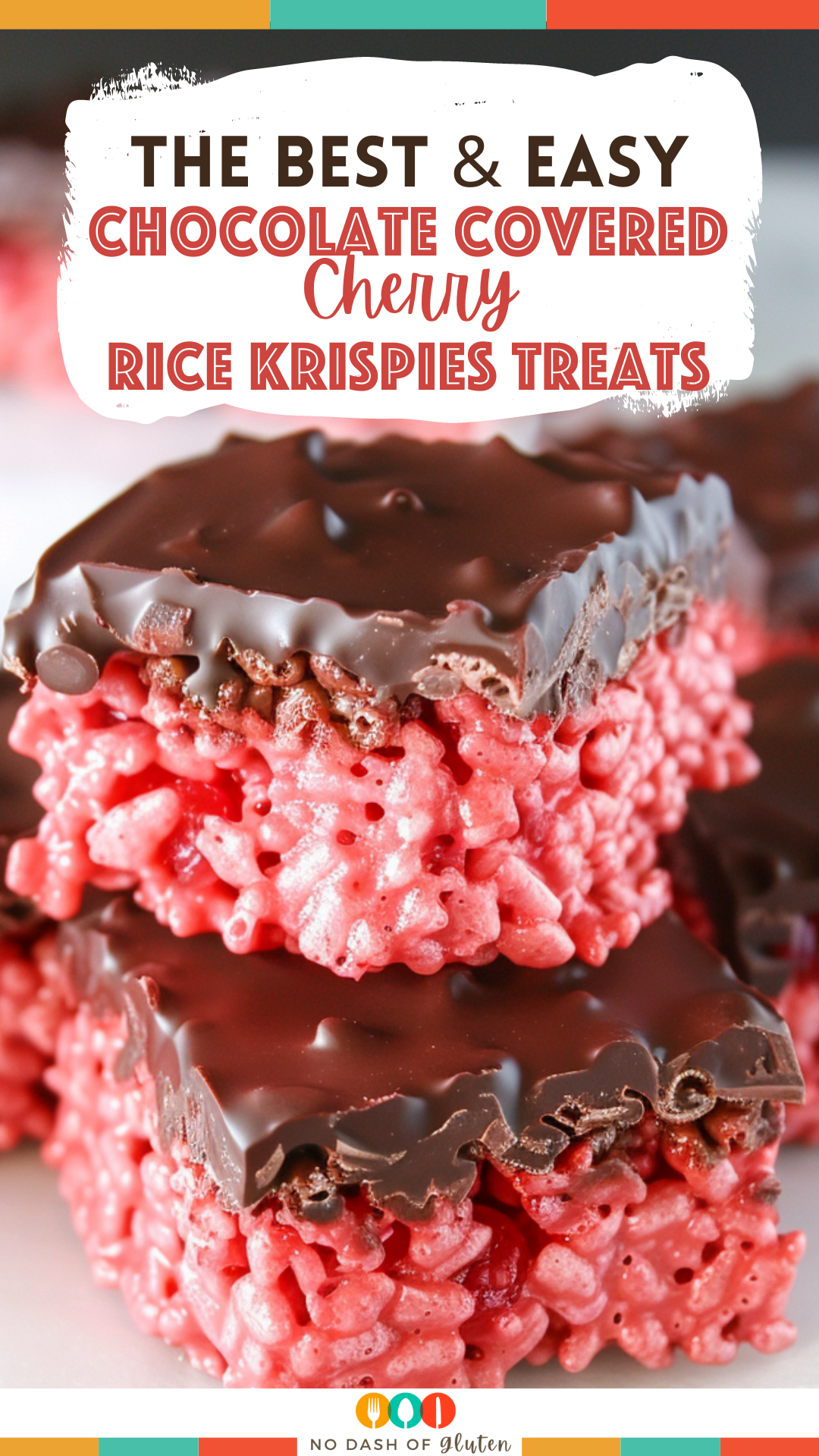 Chocolate Covered Cherry Rice Krispies Treats