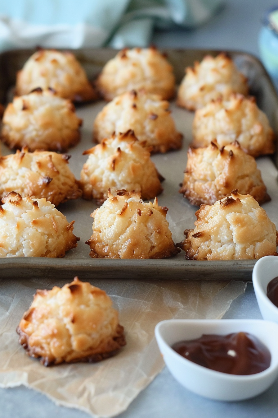 Chocolate-Dipped Coconut Bliss Macaroons