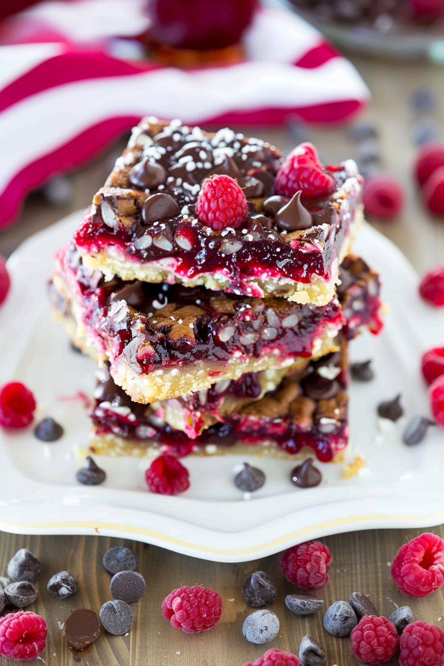 Chocolate Raspberry Magic Bars