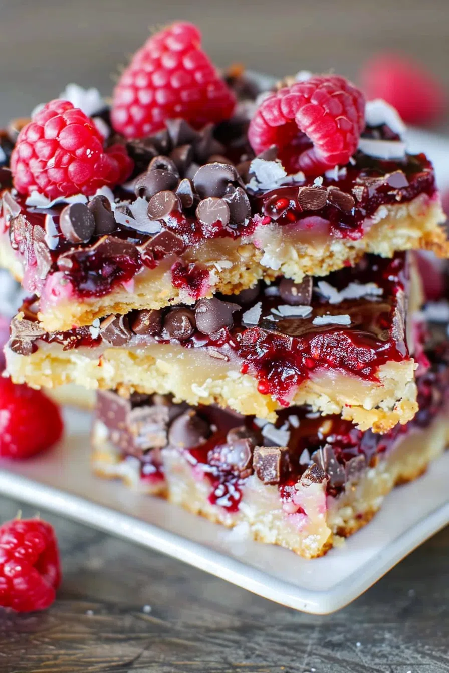 Chocolate Raspberry Magic Bars