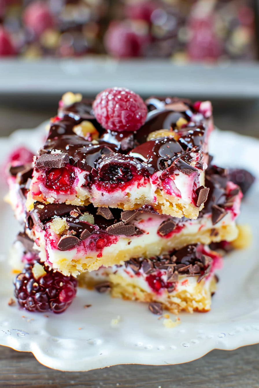 Chocolate Raspberry Magic Bars