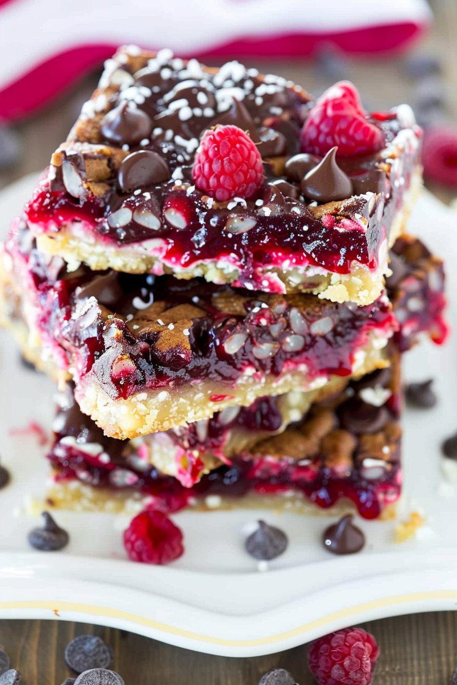 Chocolate Raspberry Magic Bars