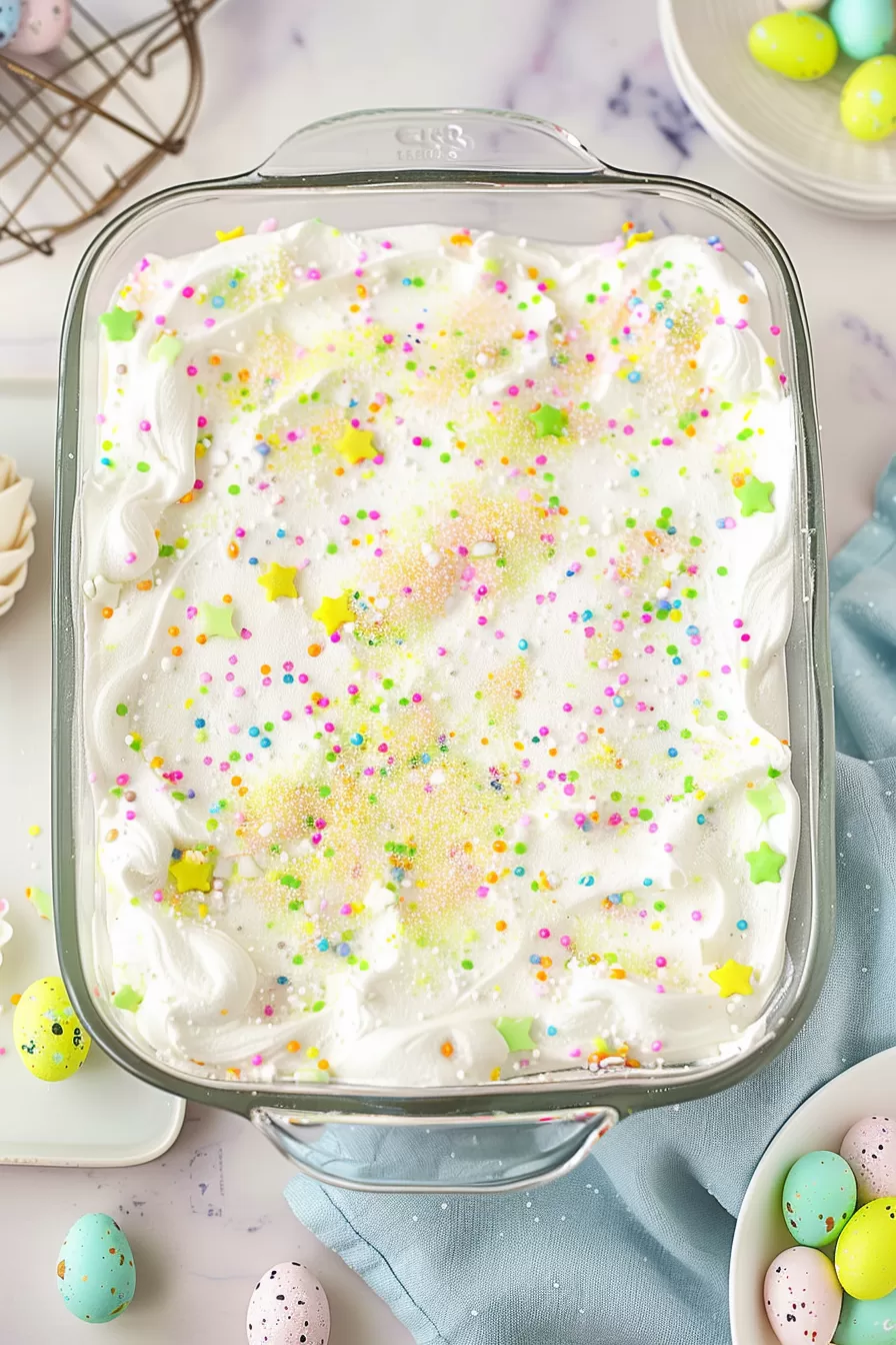 Colorful Easter Poke Cake