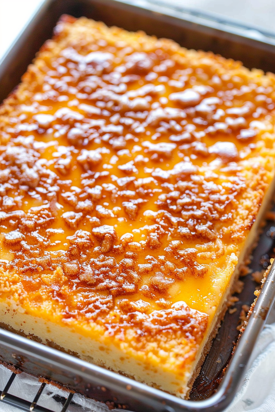 Crème Brûlée Cheesecake Bars with a Crunch