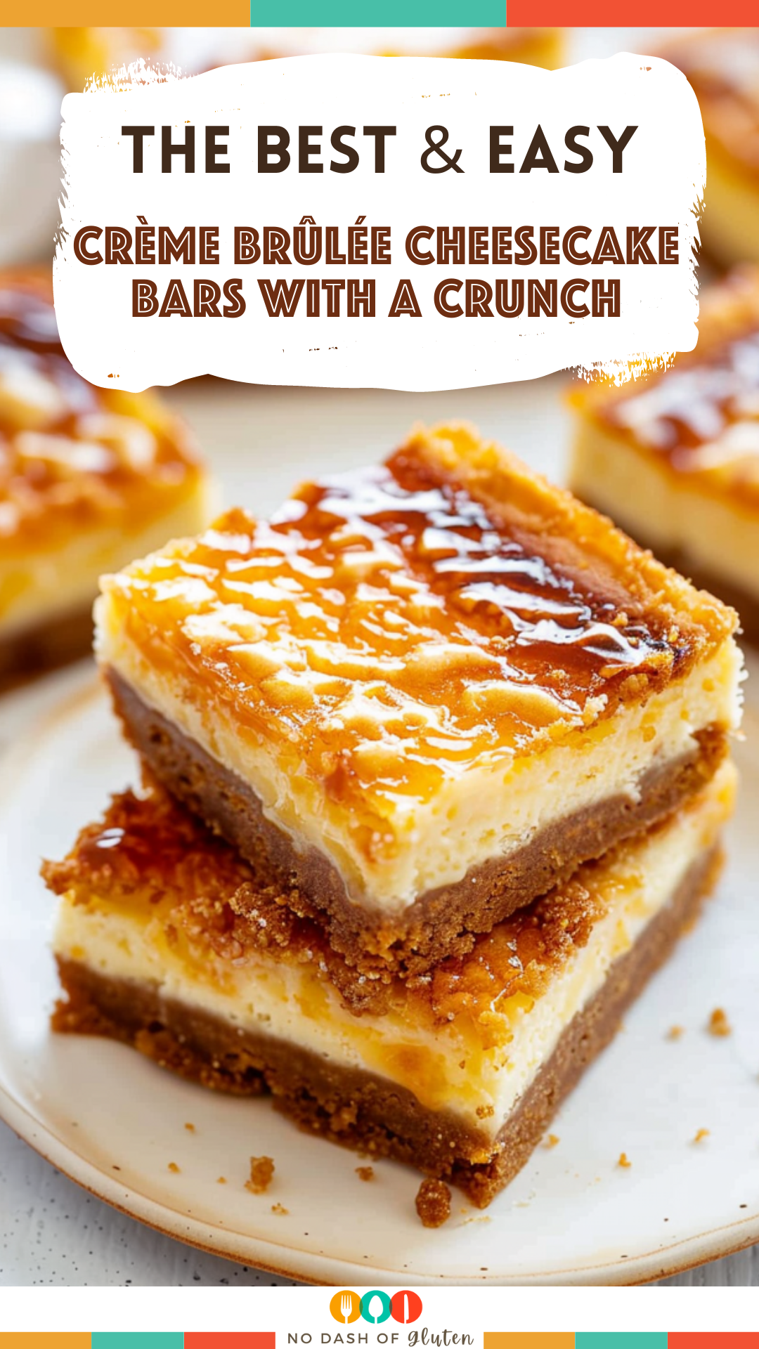 Crème Brûlée Cheesecake Bars with a Crunch