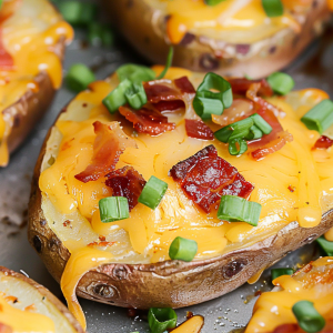 Crispy Cheesy Bliss: Ultimate Baked Potato Slices