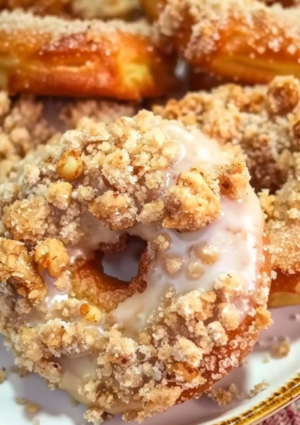 Heavenly Crumb-Topped Baked Donuts