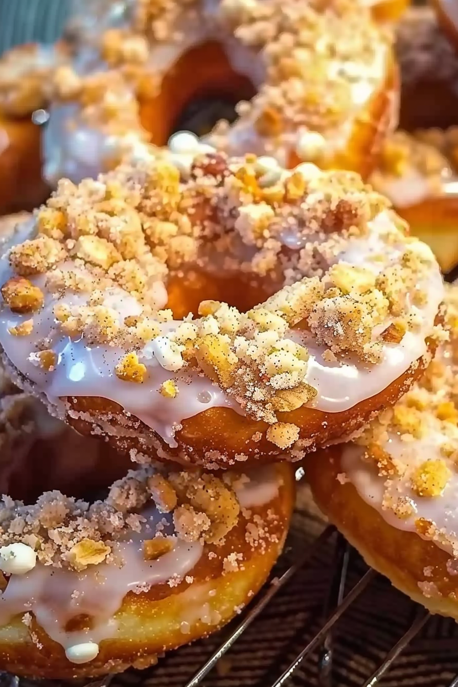 Heavenly Crumb-Topped Baked Donuts