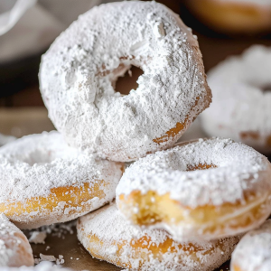 Homemade Powdered Sugar Donuts