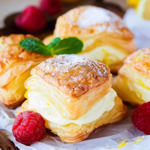 Lemon Cream Cheese Puff Pastries