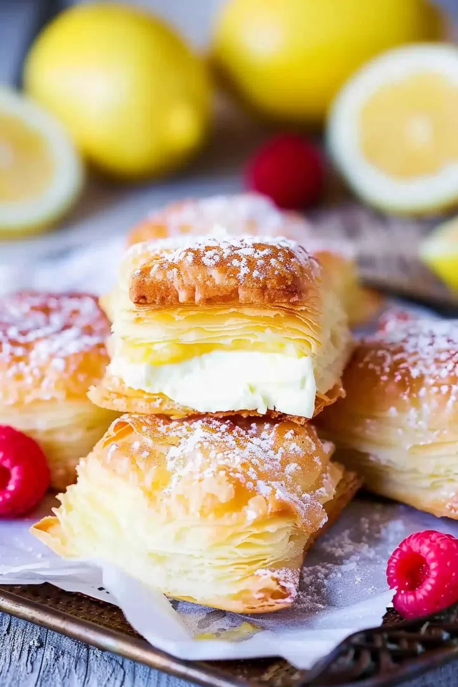 Lemon Cream Cheese Puff Pastries