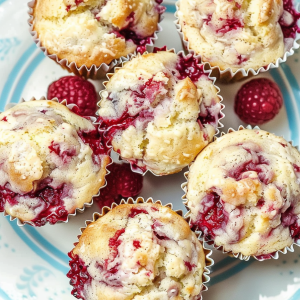 Luscious Raspberry Cream Cheese Muffins with a Citrus Twist