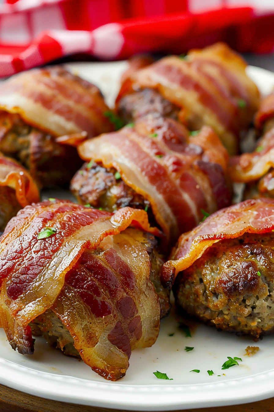 Mini Bacon Wrapped Meatloaf