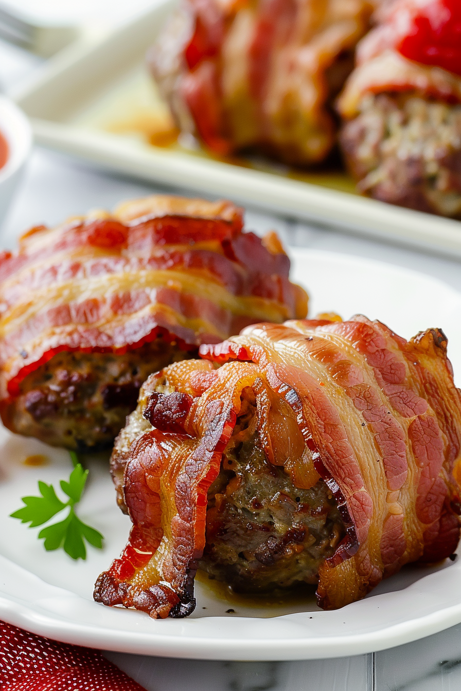 Mini Bacon Wrapped Meatloaf