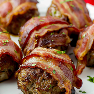 Mini Bacon Wrapped Meatloaf