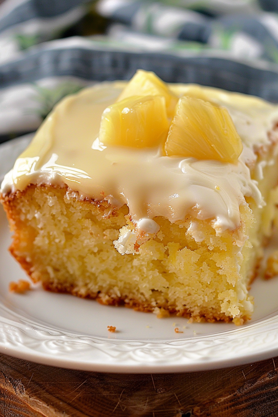 Moist Pineapple Cake with Cream Cheese Frosting