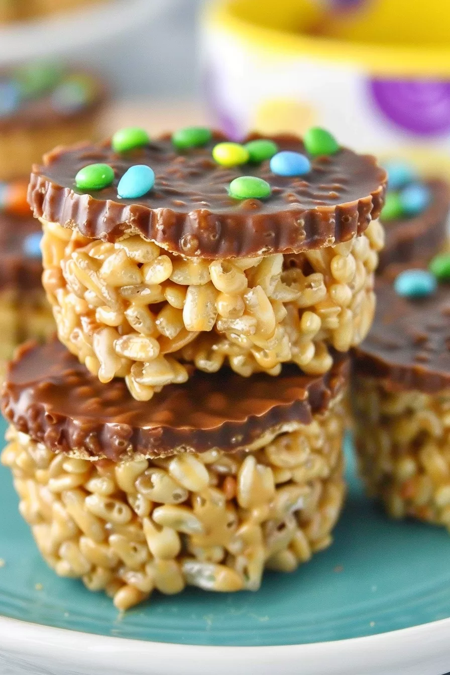 No-Bake Chocolate Peanut Butter Krispy Cups