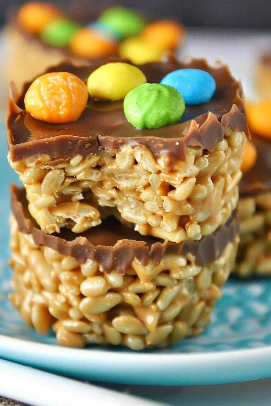 No-Bake Chocolate Peanut Butter Krispy Cups