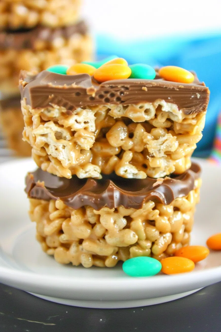 No-Bake Chocolate Peanut Butter Krispy Cups