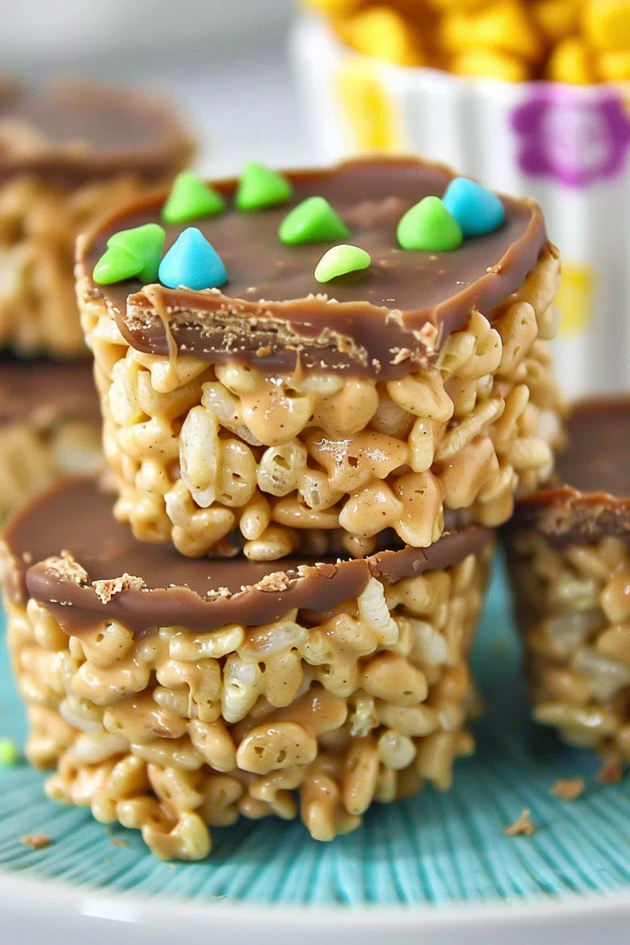 No-Bake Chocolate Peanut Butter Krispy Cups