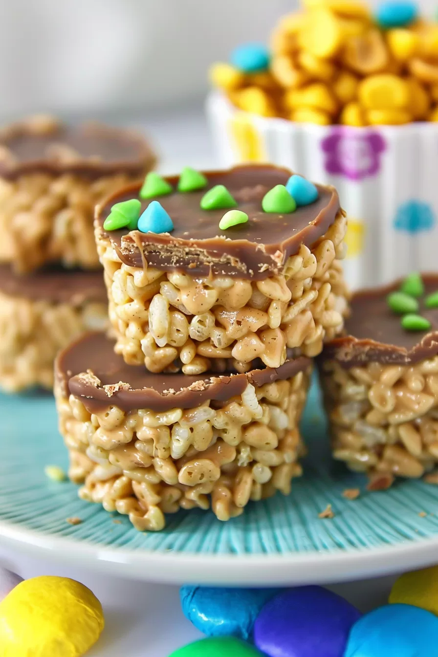 No-Bake Chocolate Peanut Butter Krispy Cups