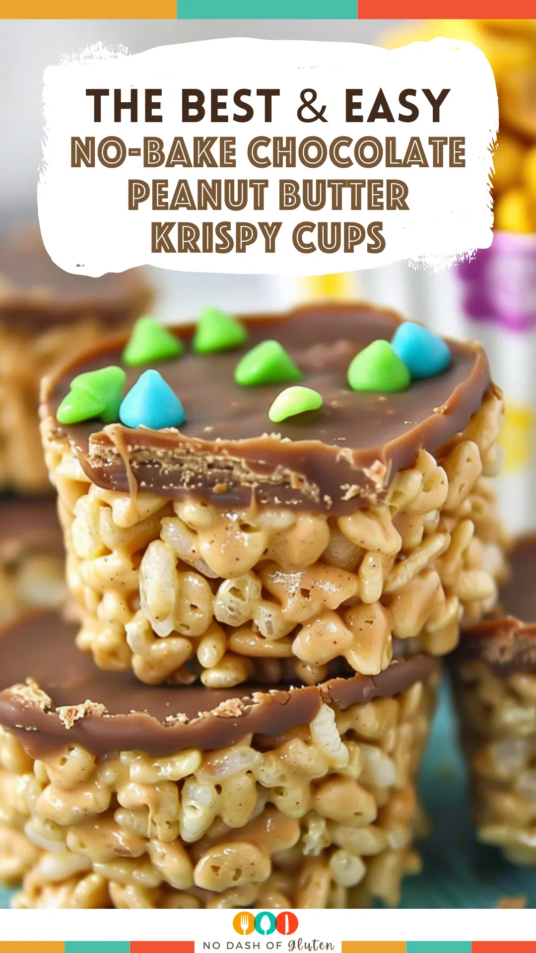 No-Bake Chocolate Peanut Butter Krispy Cups