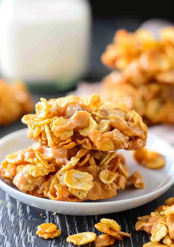 Peanut Butter Cornflake Cookies