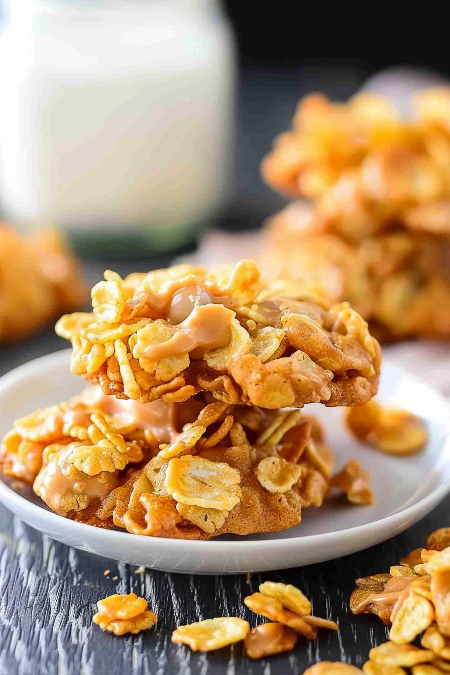 Peanut Butter Cornflake Cookies