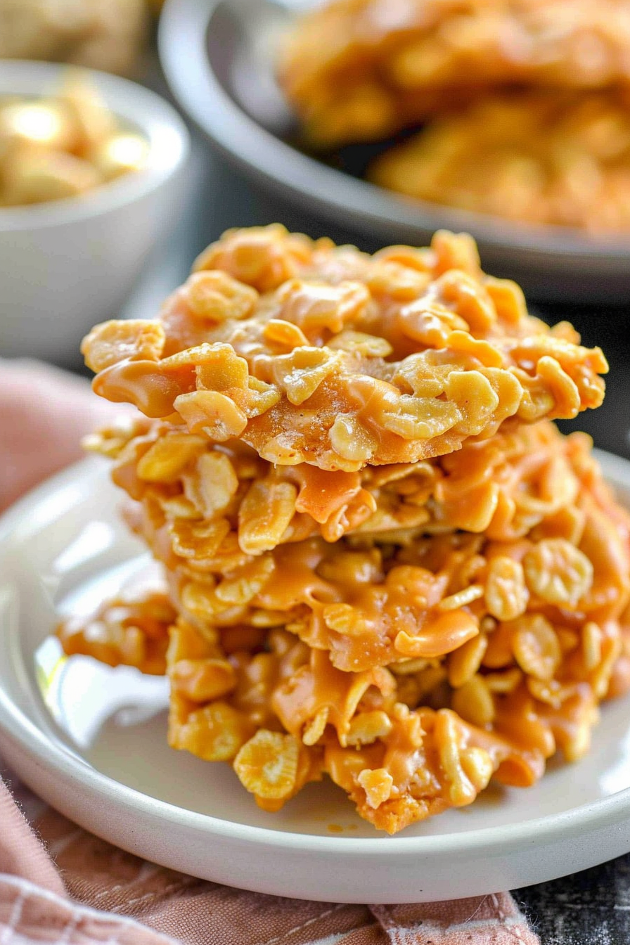 Peanut Butter Cornflake Cookies