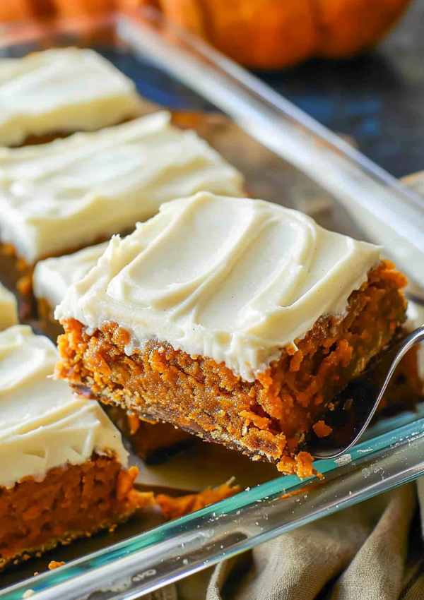 Pumpkin Bars with Luscious Cream Cheese Frosting