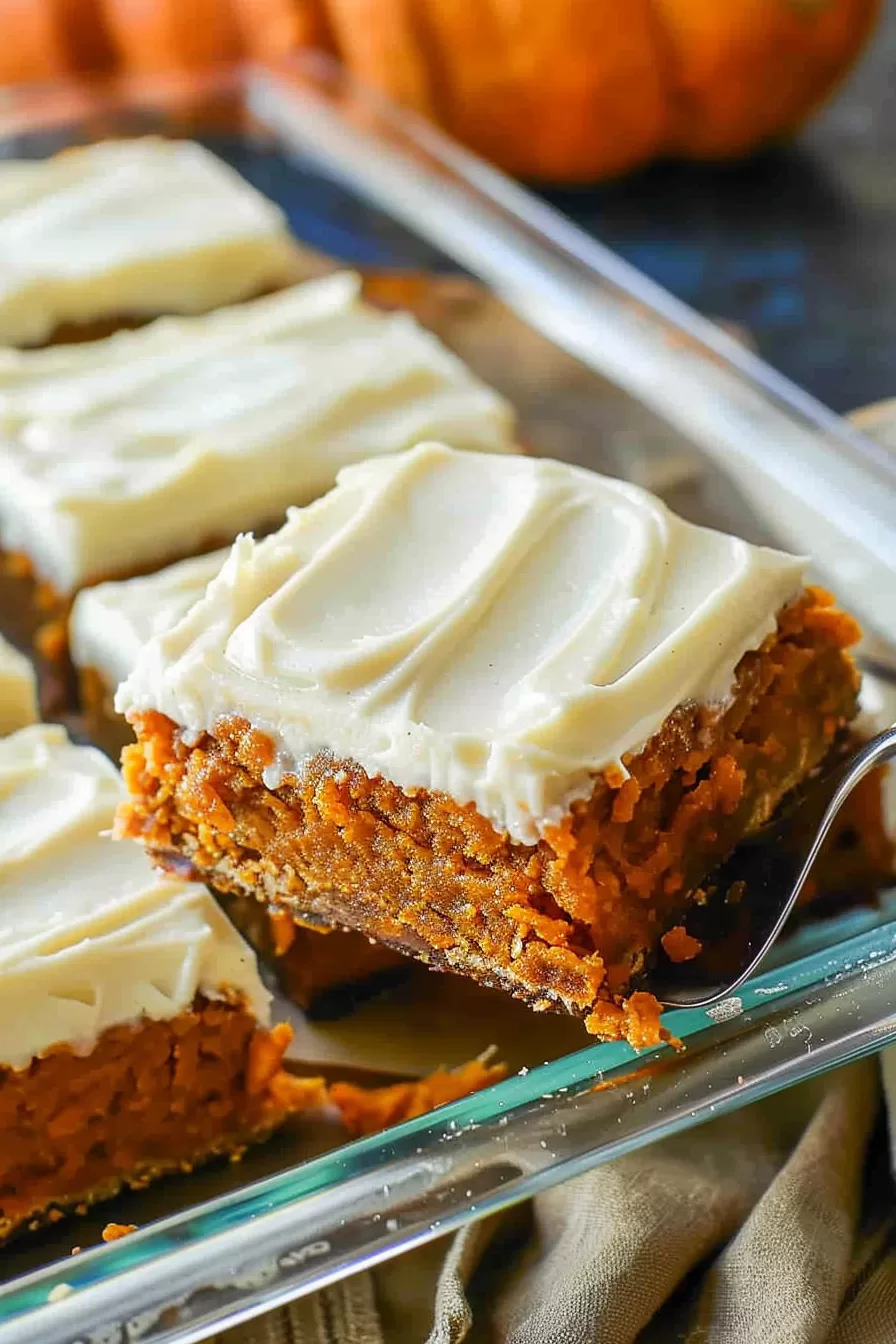 Pumpkin Bars with Luscious Cream Cheese Frosting