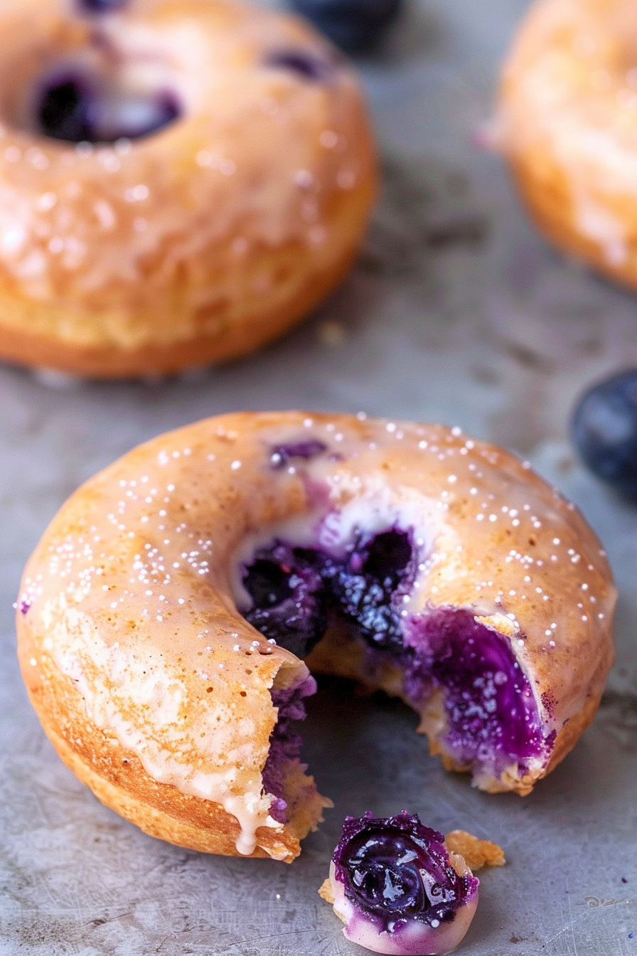 Sugar-Free Baked Blueberry Donuts