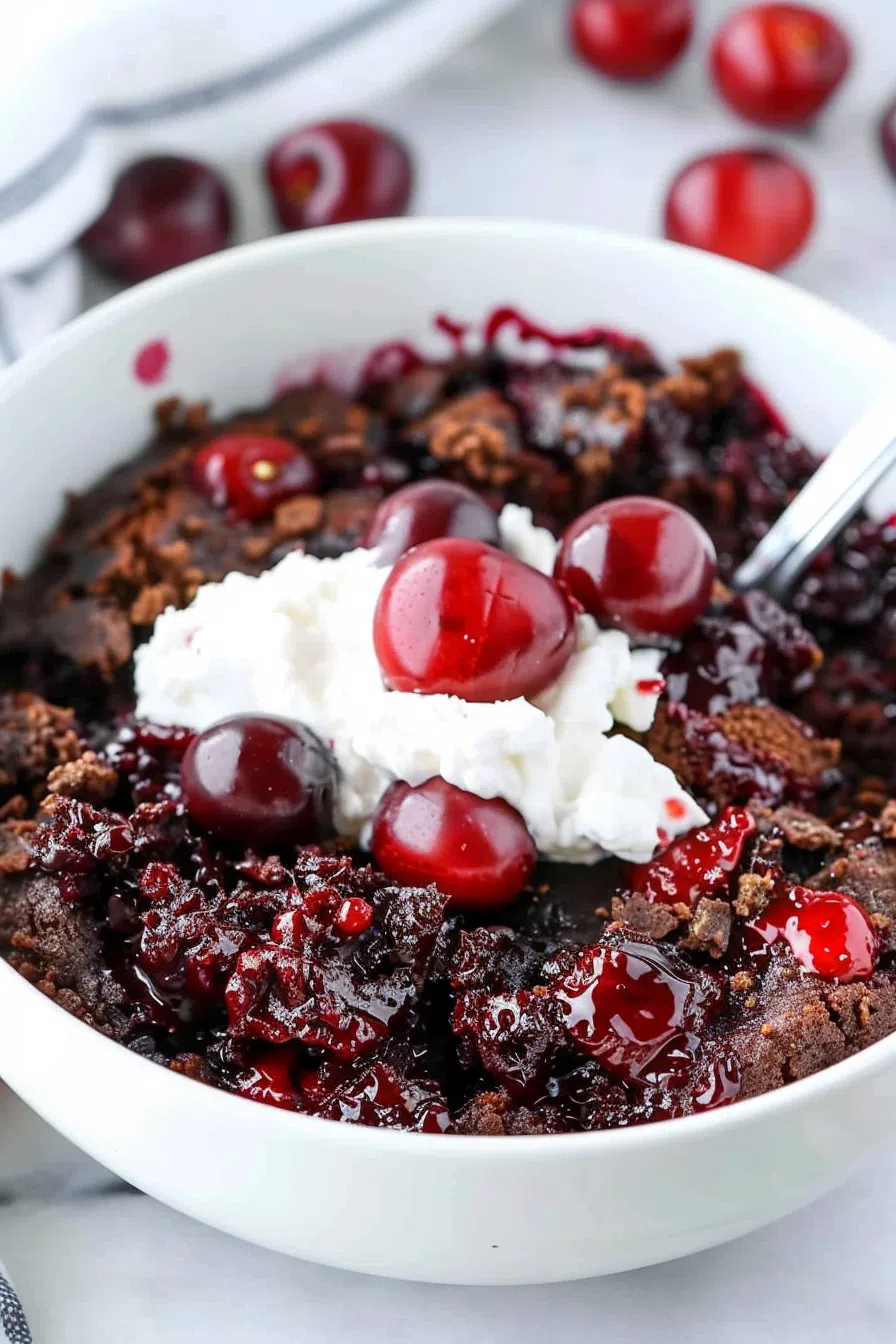 4-Ingredient Cherry Chocolate Bake