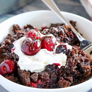 4-Ingredient Cherry Chocolate Bake