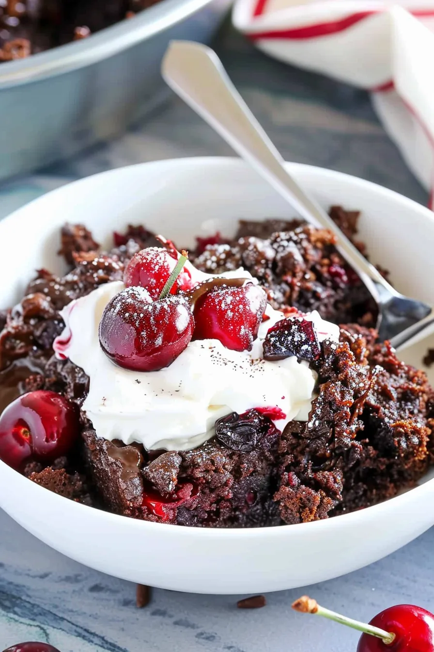 4-Ingredient Cherry Chocolate Bake